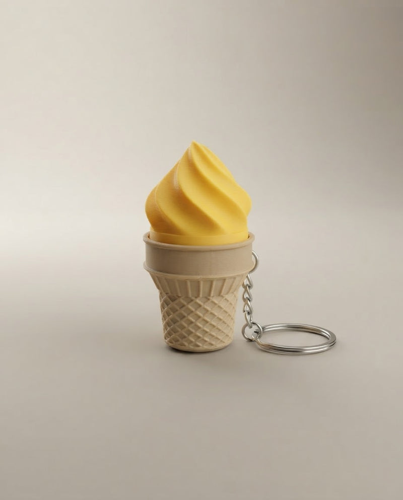 Ice Cream Cone Keychain